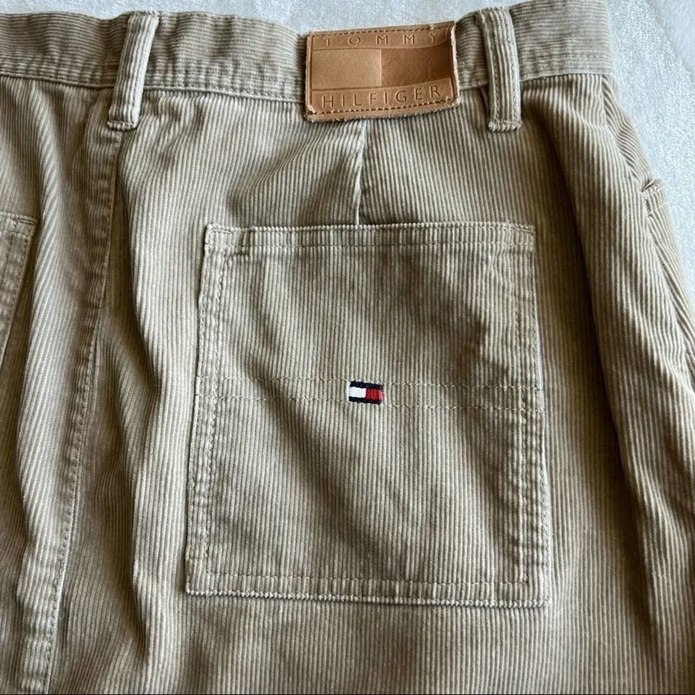 Tommy Hilfiger Corduroy Skirt Vintage Y2K Tan Size 6